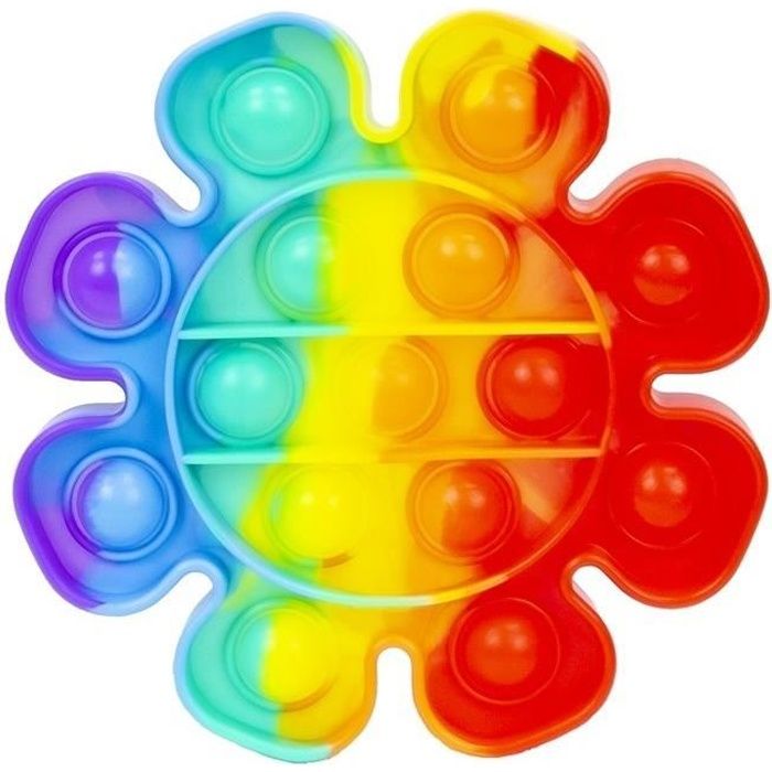 Pop It Push pop Bubble fleur arc en ciel