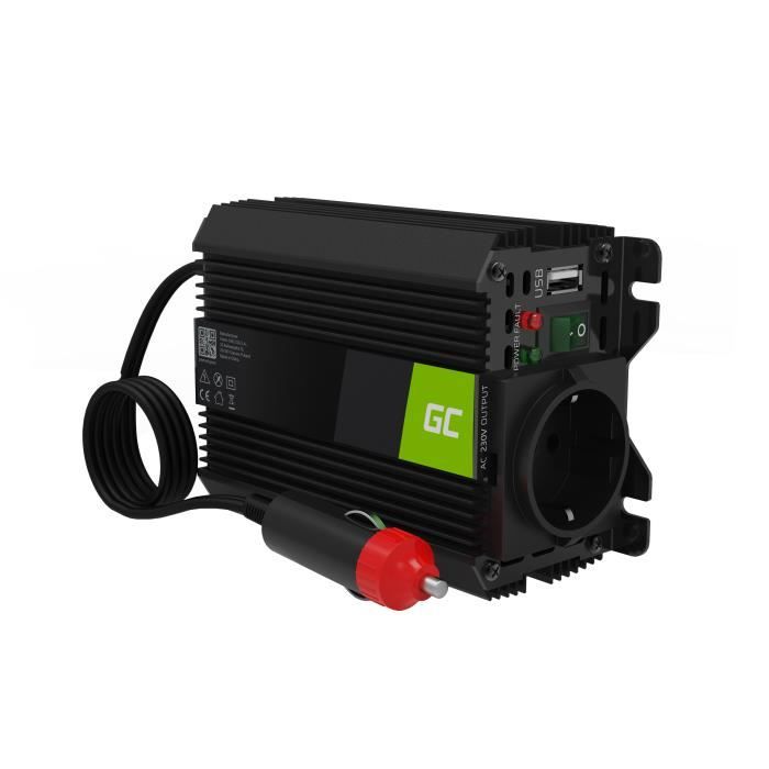 Green Cell 150W/300W Modifiée Sinus Convertisseur de Tension DC 12V AC 230V Power Inverter sinusoïdale, Onduleur Transformateur