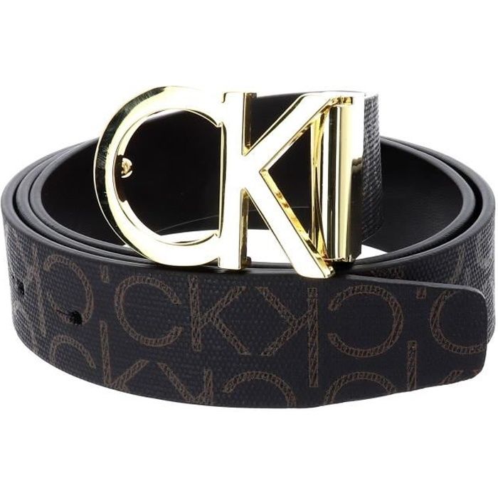 Calvin Klein CK Reversible Adjustable New Mono W90 Brown Monogram de raccourcie Brown Monogram - raccourcie [77720]