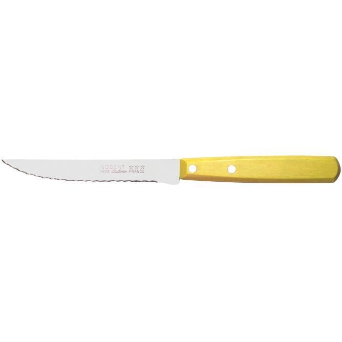 NOGENT Couteau à steak inox 11 cm - Jaune