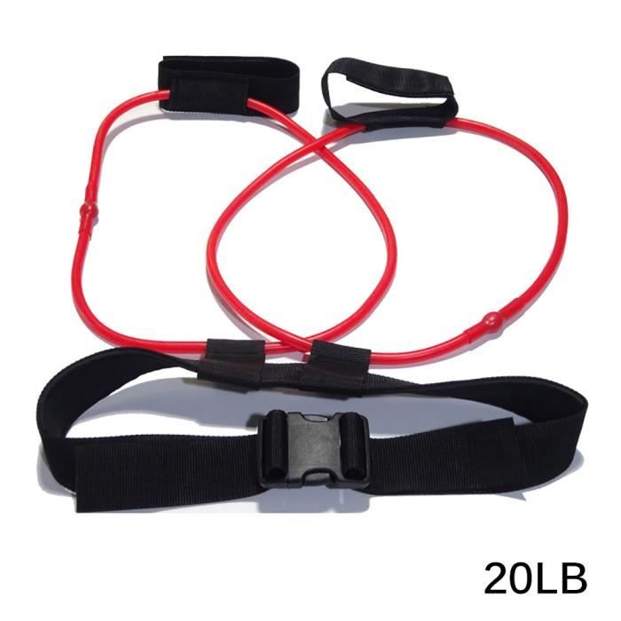Bandes De Résistance Réglable 20Lb Ceinture Pédale Exerciseur Femmes Butin Butt Band Gluteus Muscle Workout Free Bag - Rouge