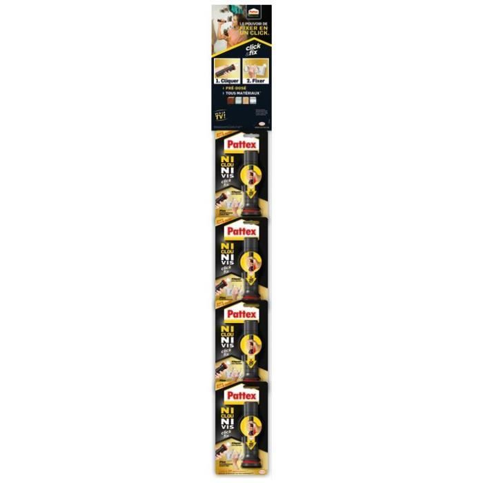 PATTEX Colle fixation Click and Fix - 24x 30 g