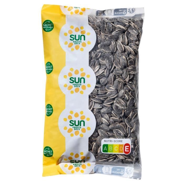 Graines de tournesol grillées salées en sachet de 250g Sun- CACAHUETES ET FRUITS SECS
