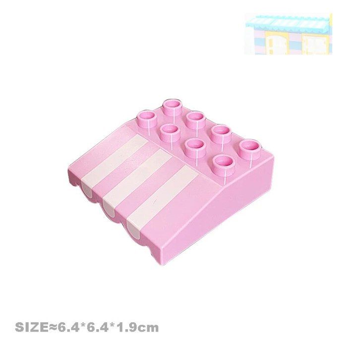 Accessoires Maison Pour Briques Duplo - 17 Pièces, Portes Fenêtres Lits, Compatible Duplo - À Partir De 3 Ans