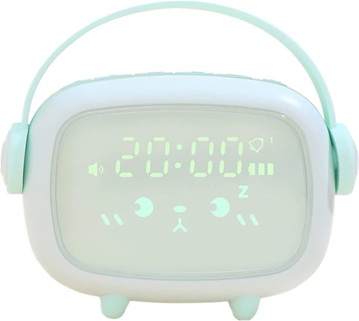 Réveil Numérique LED Rechargeable USB - Écran Plein, Fonction Snooze - 12,8x6,6x3,5cm - Blanc, Design Compact Pour Chambre Et Bureau