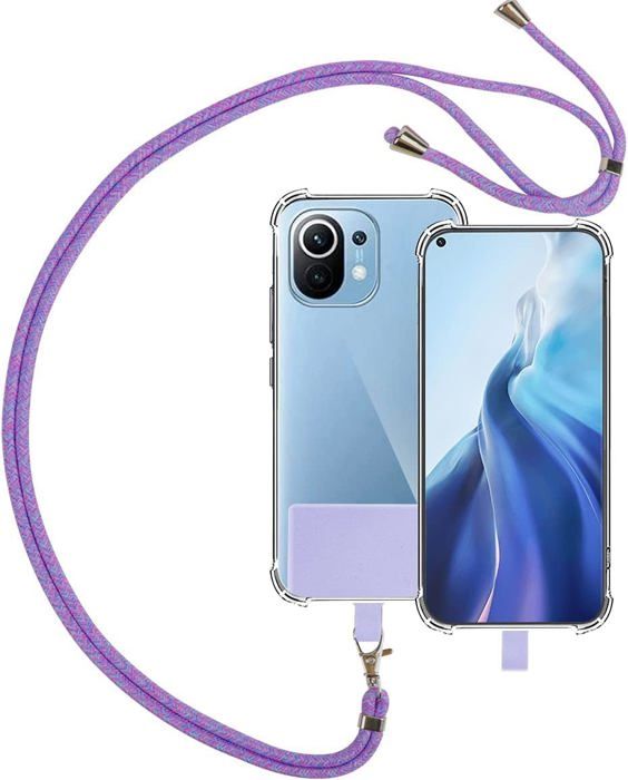 OUTXE Lot De 2 Cordons De Téléphone – 2 Sangles Tour De Cou Réglables, 4 Patchs Pour Téléphone, Noir/blanc