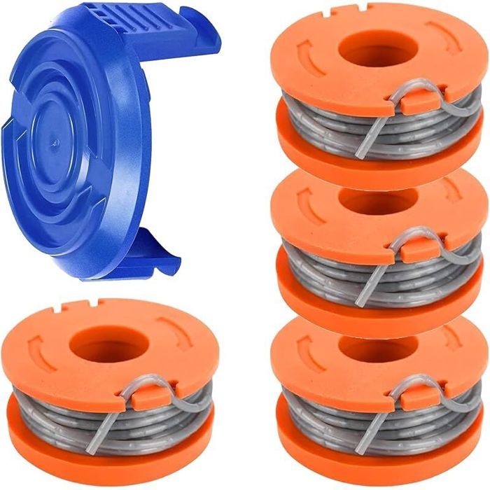 ZVD Bobine De Bobine Compatible Avec Mac Allister MGTP18Li 1,65 Mm 3 M Wx150 Et Cache Bobine Tlw 01 1 Pour Debroussailleuse Macallister Mgtp18li Wg150 Wg151 6 Bobines 1 Couvertures 88144762