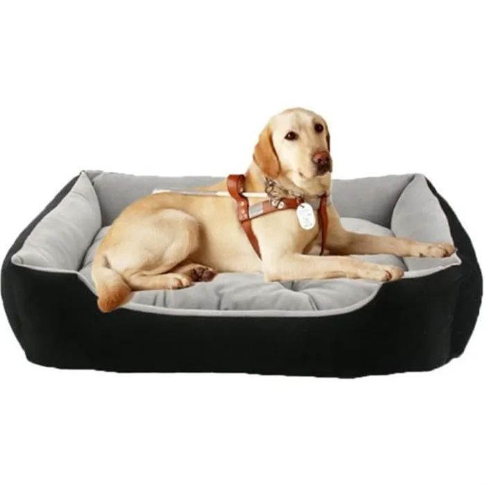 Meilleurs prix pour Panier pour Chien Lavable avec Coussin Réversible Et Déhoussable Canapé pour Chien Lit pour Chiens Ou ChatsNoirXL(70x52x15cm)