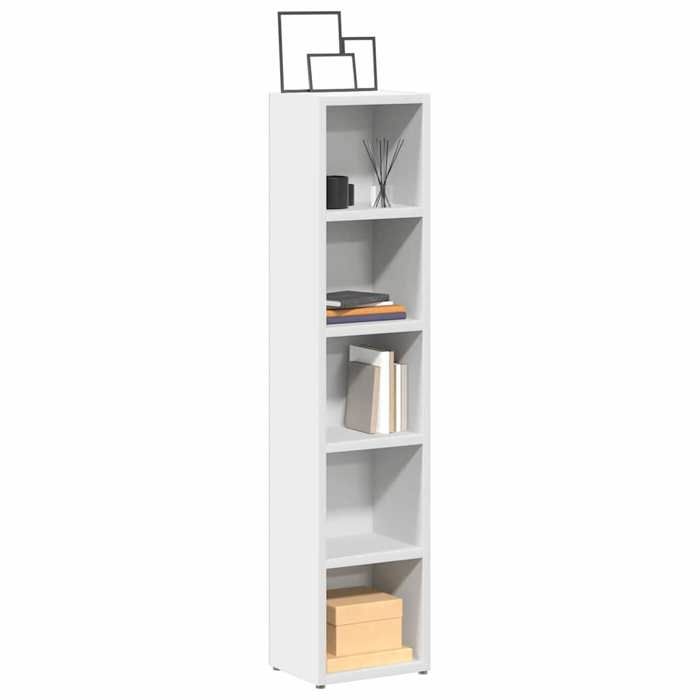 SALE 2025Armoires à CD - bibliothèque de salon - Lot de 2 - Blanc 21x16x935 cm - Aggloméré125 Kg 5080