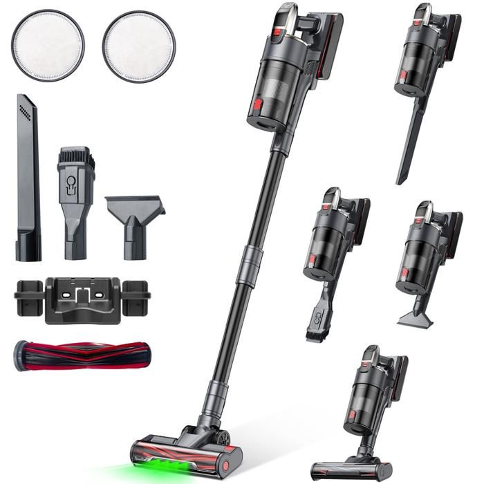 Aspirateur Balai Sans Fil 30KPa, Aspirateur Sans Fil Autoportant