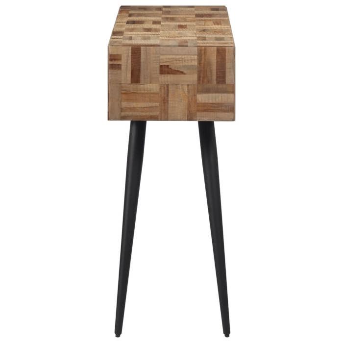 CHIC Table console/Table dentrée - GKK - AVEC Dessus robuste 110x34x80 cm teck de récupération massif @1141