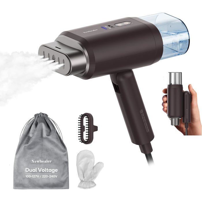 Défroisseur Vapeur Portable 1200W - Prêt En 5 Sec, 2 En 1 Vapeur/sec - Pour Vêtements, Voyage