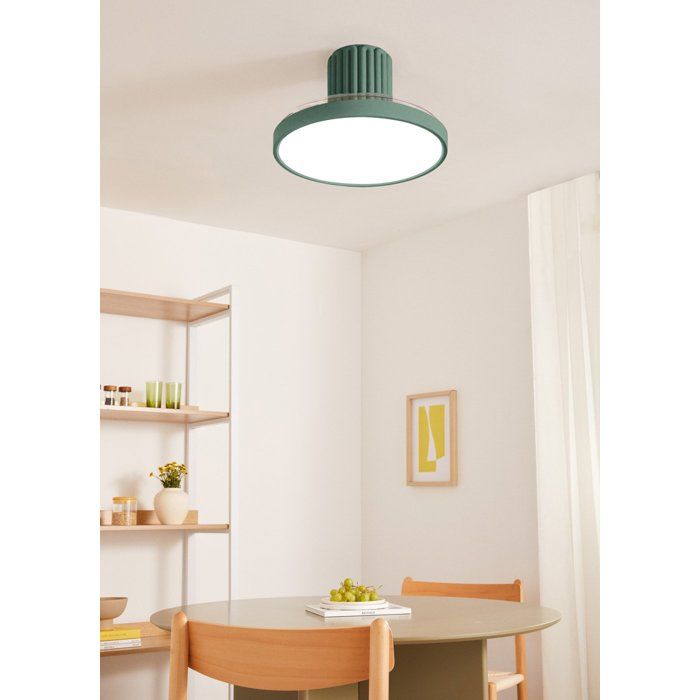 Ventilateur de plafond - Create - Avec lumière - Silencieux - Ø132 cm - Vert sauge - Create