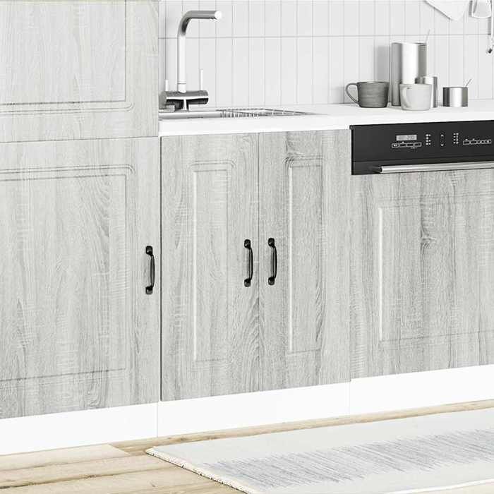 Gris Meuble bas pour évier - CLOUD - Meuble sous évier - Kalmar sonoma gris bois dingénierie FR974