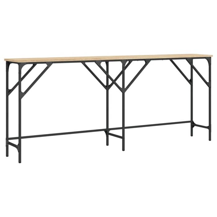 JILLS - Console Meuble - charge 20 kg - Table console - VIDAXL - chêne sonoma 180x29x75cm - Bois dingénierie OCT9652515