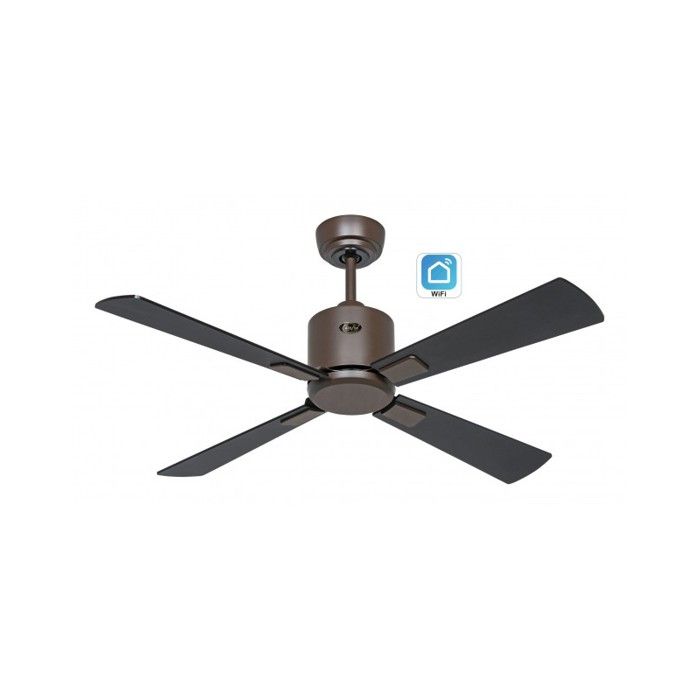 Ventilateur de plafond avec WiFi CasaFan 949101W ECO NEO III 103 cm moteur bronze/ pales réversibles noir et teck - Casafan