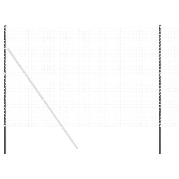 Poteau de clôture en acier - vidaXL - Gris - 200 cm - Acier peint par poudre - Résistant aux intempéries