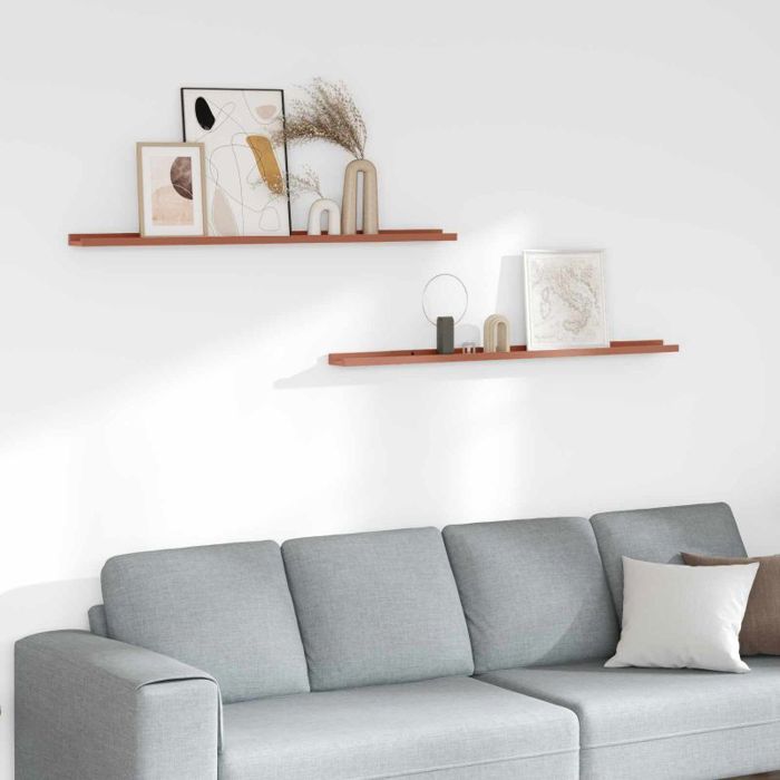 Etagere murale - echelle etagere Vidaxl Étagère Murale 2 pcs Rouge 115 x 9 x 3 cm Bois dingénierie