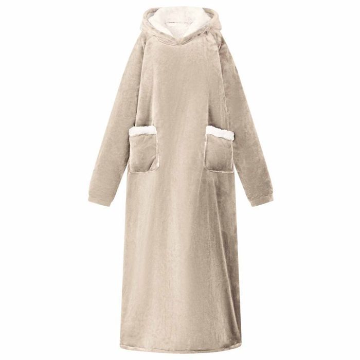 Sweat à capuche couverture - VIDAXL - Oversize - Beige - Polaire et flanelle - Capuche et poche pratique Sweat à capuche couverture - VIDAXL - Oversize - Beige - Polaire et flanelle - Capuche et poche pratique