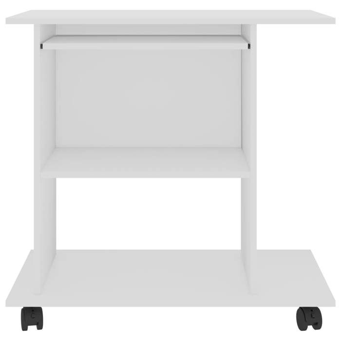 Bureau secrétaire contemporain résistance stabilité （1 pcs） Meuble de Bureau dordinateur Blanc 80x50x75 cm Bois dingénierie @2327
