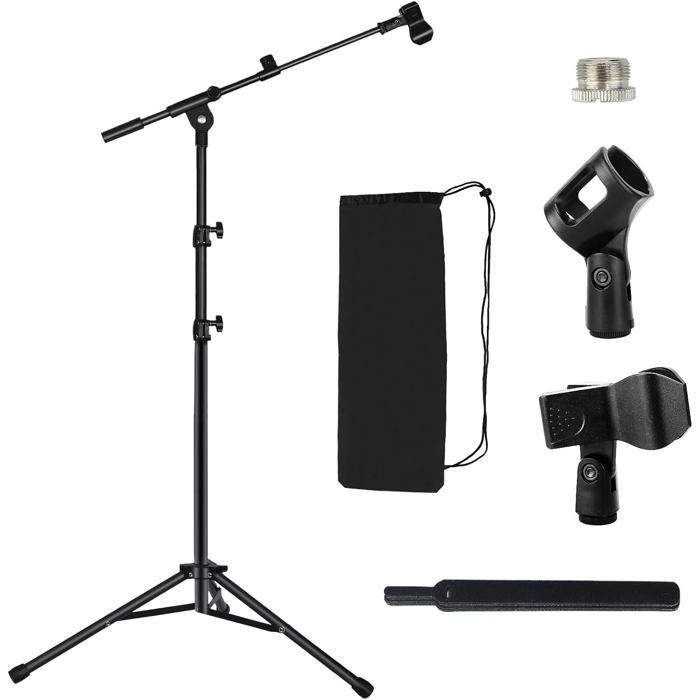 Support micro trépied Pied de Micro - Perche universelle pour Blue Yeti Samson Q2U Fifine K6 adaptateur 3/8-5/8