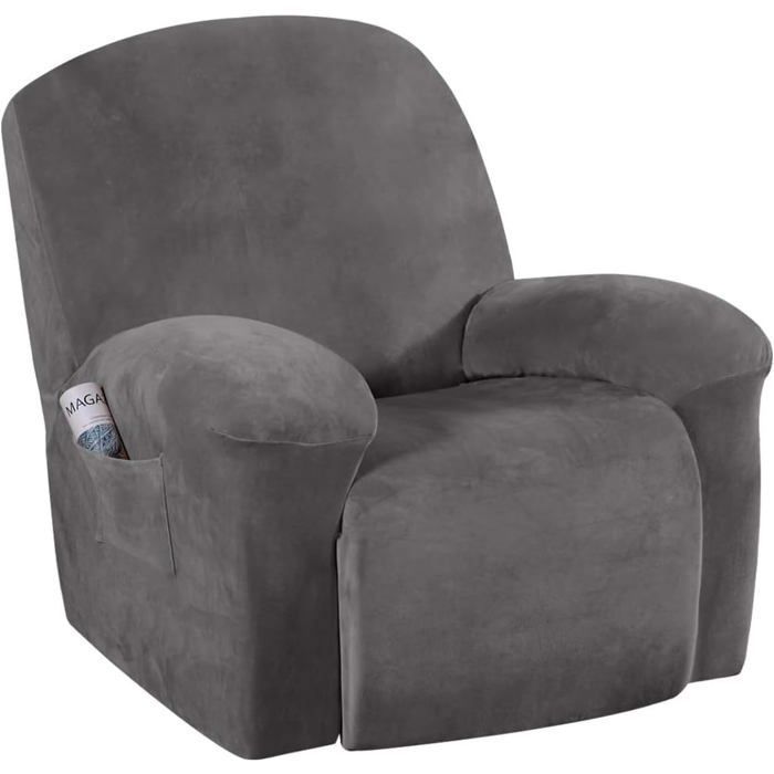 Housse de meuble - - Housse chaise inclinable - Velours moelleux - Antidérapante - Lavable en machine ENEVAOCT