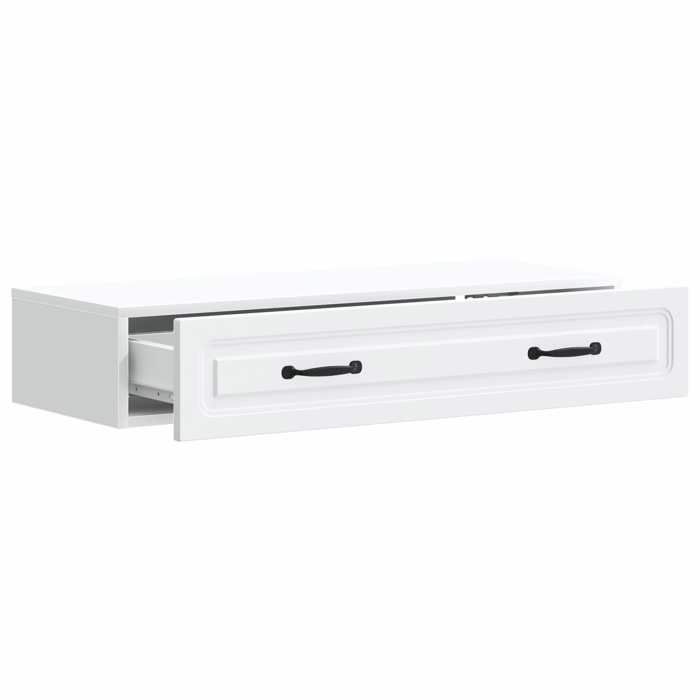Table dappoint murale - Armoire suspendue - pour cuisine - bois dingénierie - blanc - 1 tiroir - 87 5x34 5x17 cm nfk53j684125