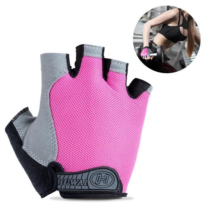 Une paire version améliorée des gants en maille demi-doigt vélo cyclisme conduite femmes - Nearful - cyclisme gants de fitness