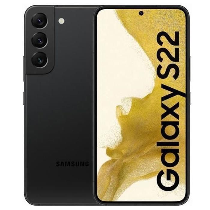 Smartphone - Samsung Galaxy S22 128 Go Noir 5G Single SIM - US Version - Reconditionné - Excellent état