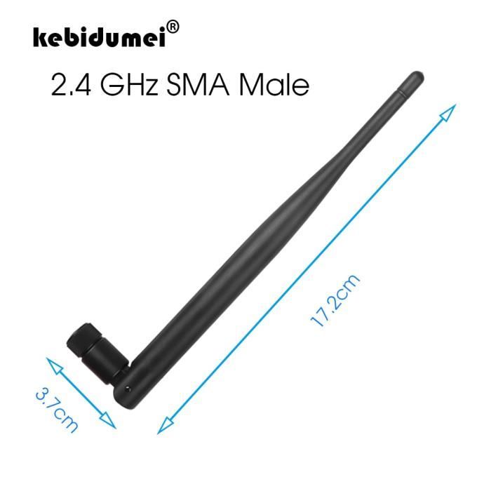 Antenne WiFi 2,4 GHz Hiseeu - Gain 7 DBi, Base Magnétique, Câble 3m, Connecteur RP-SMA Mâle - Pour Caméras IP, Routeurs