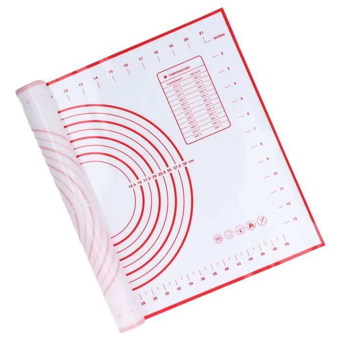 Tapis de pétrissage,6pcs-France--Tapis De Cuisson En Silicone Avec Bord