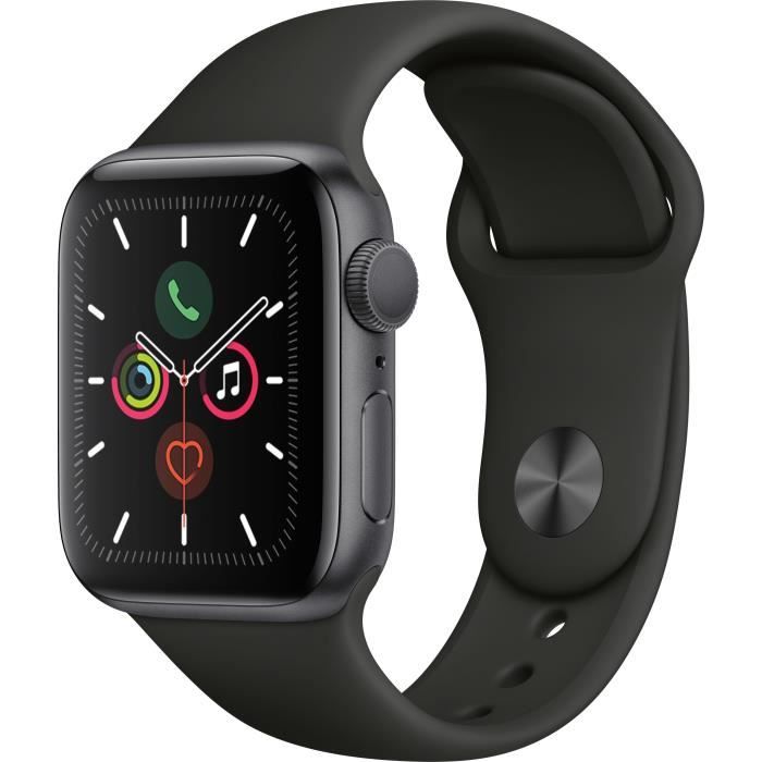 Apple Watch Series 5 GPS 40 Mm Boitier En Aluminium Gris Sid ral Avec apple-watch-series-5-gps-cellular-40-mm-edelstahlgeh-use-milanaise