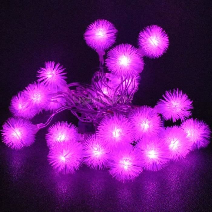 Guirlande lumineuse d'intérieur en forme de boule de neige à piles 40