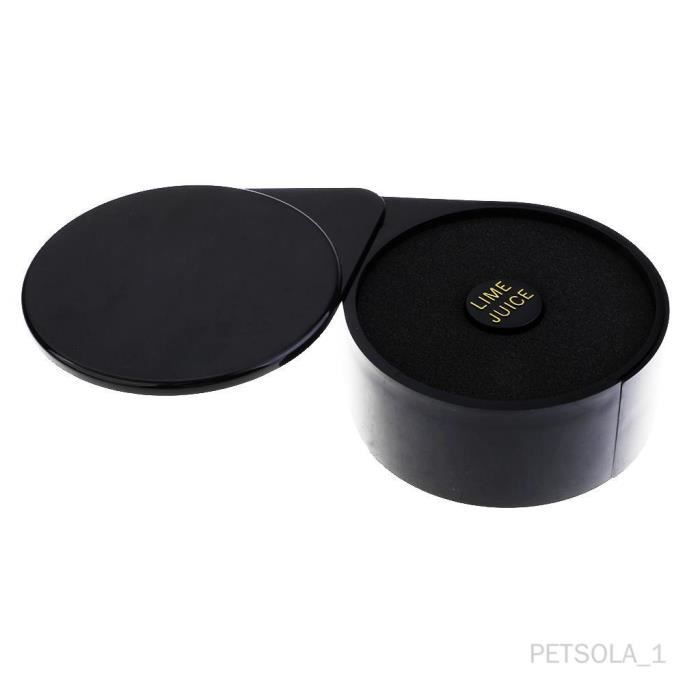 Set Rimmer 3 Niveaux Pour Margarita - Plateaux Sel, Sucre, Citron Vert, Lavable Au Lave-vaisselle, Couleur Noire - 10
