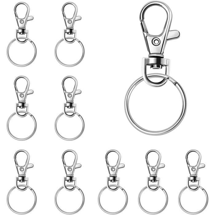Bricolage Porte-clés 100 Anneaux Porte-clés En Acier Inoxydable 20mm - Anneaux Fendus Pour Clés, Accessoires Anneaux Porte Clés 20mm