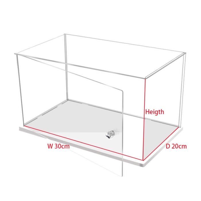 Vitrine Acrylique Transparente – Boîte D’Exposition 28x24x34 Cm – Protection Anti-poussière Pour Figurines, Poupees, Jouets