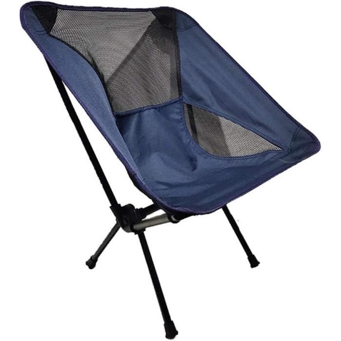Chaise de camping pliante légère avec sac de transport