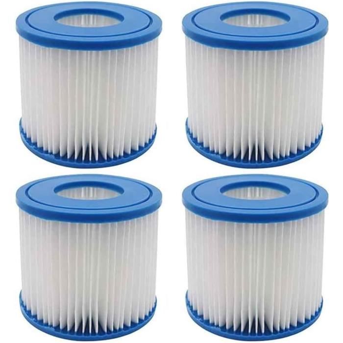 Lot de 4 filtres de Remplacement pour Piscine et Spa - Type D - Haute qualité de filtration