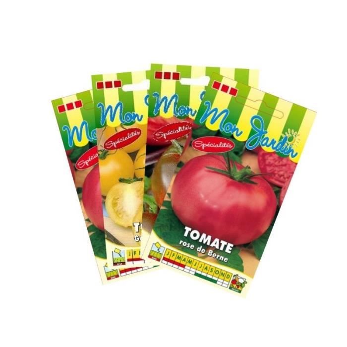 Meilleurs prix pour Sachet de  Lot de Tomates colorées (4 sachets de graines à semer) - 1,1 g - LES GRAINES BOCQUET