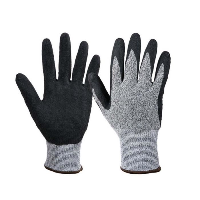 Latex revêtu orange en caoutchouc gants de travail constructeur jardinage safety grip