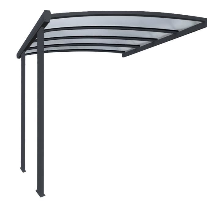 Pergola En Aluminium Cintree Adossee Toiture En Polycarbonate 16