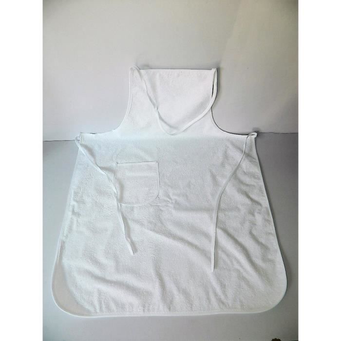 ANCIEN TABLIER DE gouvernante / bonne / de service coton blanc brodé
