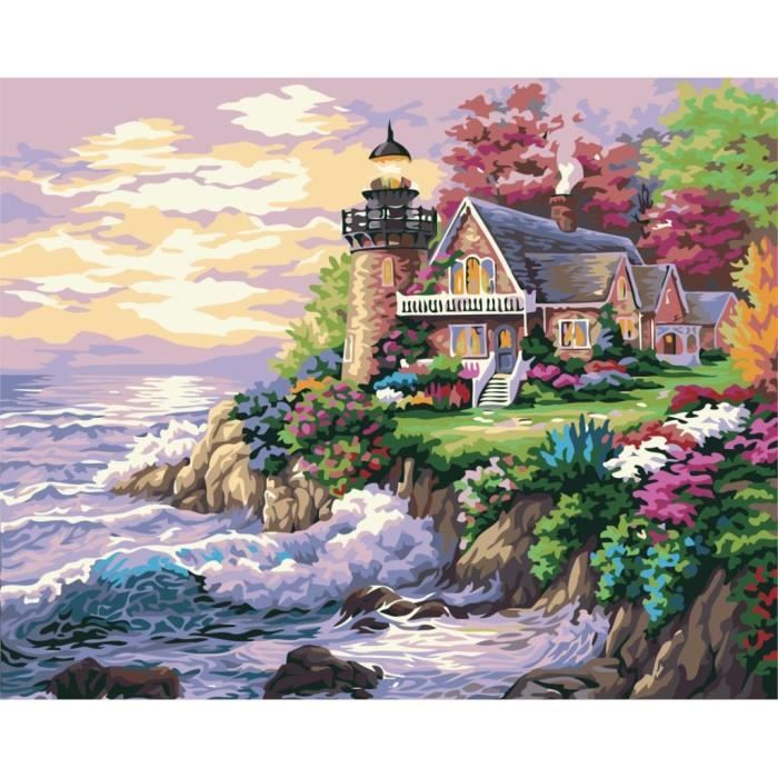 Toile DIY numérique peinture abstraite à l'huile peinte à la main  Décoration Belle Mer Paysage - Achat / Vente peinture a l'huile Toile DIY  numérique peintur - Cdiscount