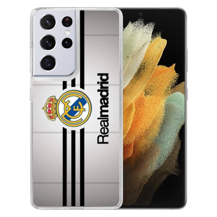 Coque pour Samsung Galaxy S21 ULTRA - Real Madrid Bandes. Accessoire  protection téléphone