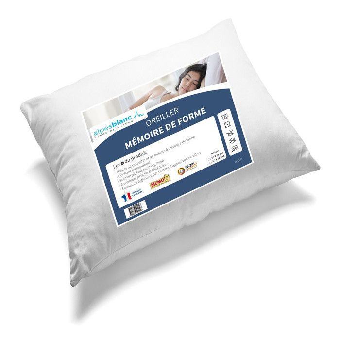 Oreiller Mémoire de Forme 50x70 - Cdiscount Maison