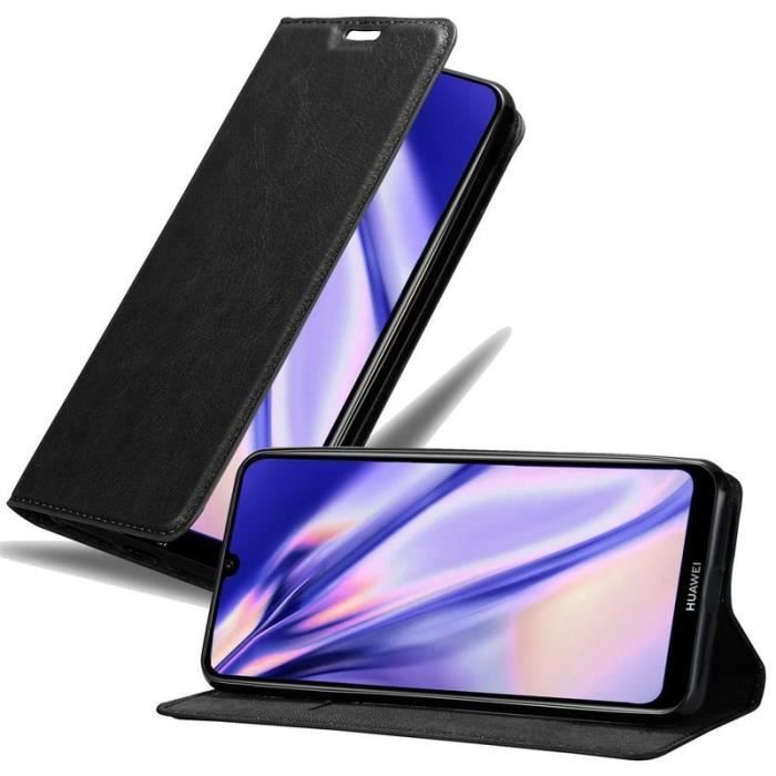 Coque Flip Pour Huawei Mate 9 - Étui En Simili-cuir Avec Fermeture Magnétique, Protection Complète, Couleur Noir Nuit