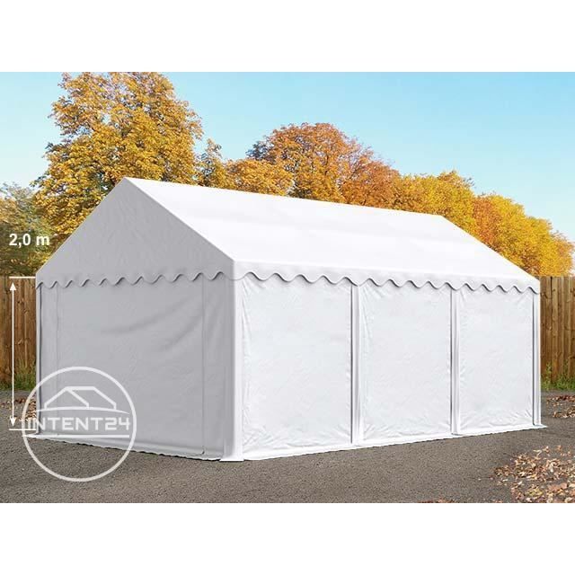 TOOLPORT Tente de Stockage 3x6 m Abri bâche PVC d’env 500g/ m² imperméable Blanc 