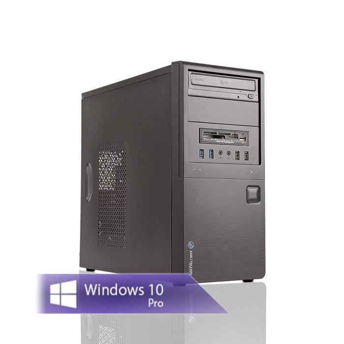  Ordinateur de bureau Ankermann Bildbearbeitung Office PC PC Intel i5-9400F 6X 2.90GHz GeForce GT 1030 8GB RAM 250GB SSD M.2 1TB HDD Windows 10 Pro pas cher