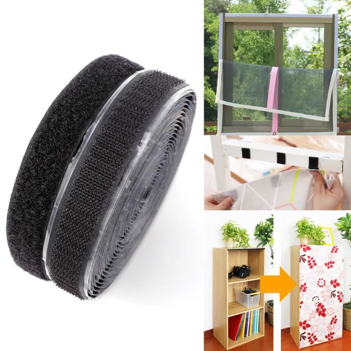Bande Auto-Adhésive Velcro 5m X 20mm - Blanc - Fixation Solide Et Amovible