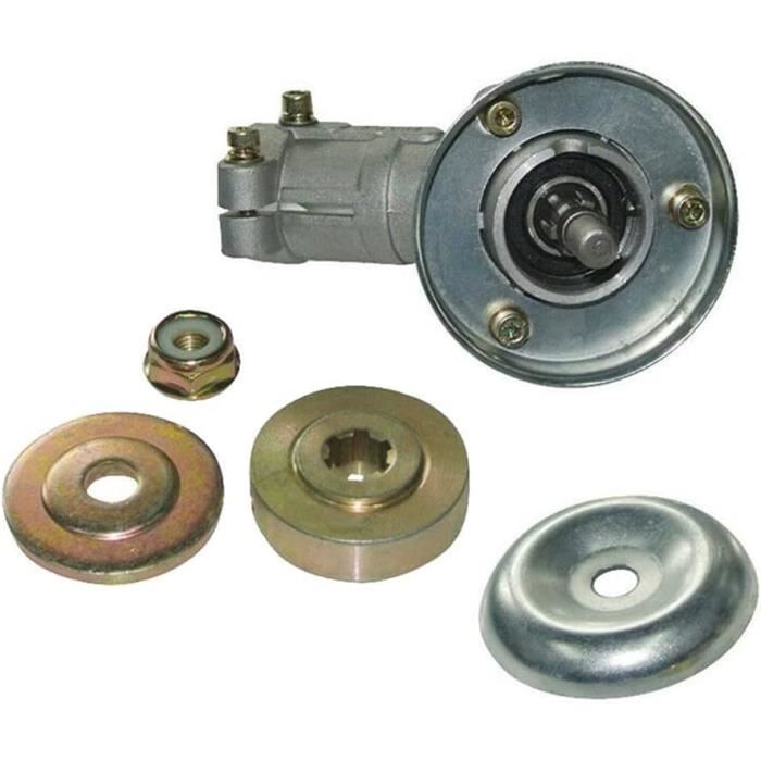Renvoi D'angle Pour Débroussailleuse 26 Mm - Tête D'engrenage Universelle - Alliage Aluminium & Acier - Rond 9 Dents - 2